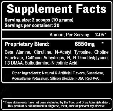 RX Labs Oxy PWO Black Series 300g