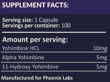 Phoenix Labs Triple Yohimbine 100 caps