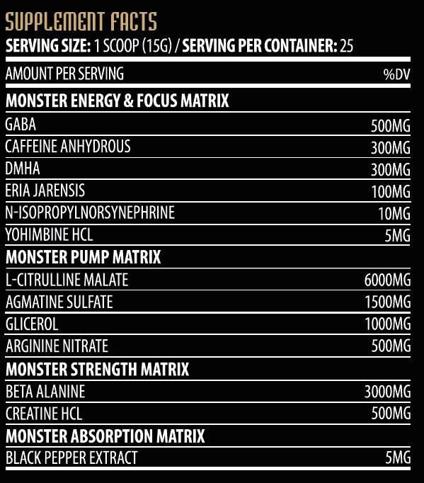 Hammer Labz Monster Strenght 375g Black Series