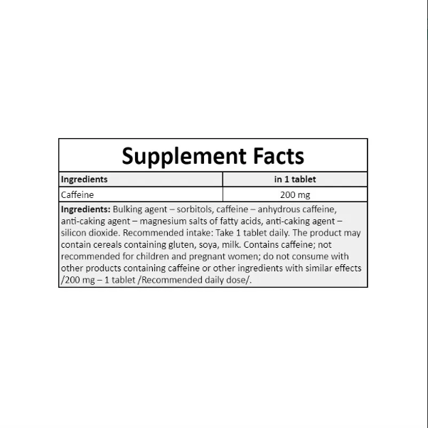 MP Nutrition Caffeine 200mg - 200 tabs